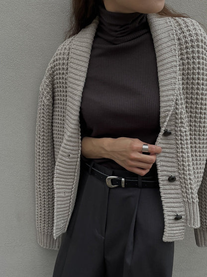 Shawl Collar Wool Cardigan