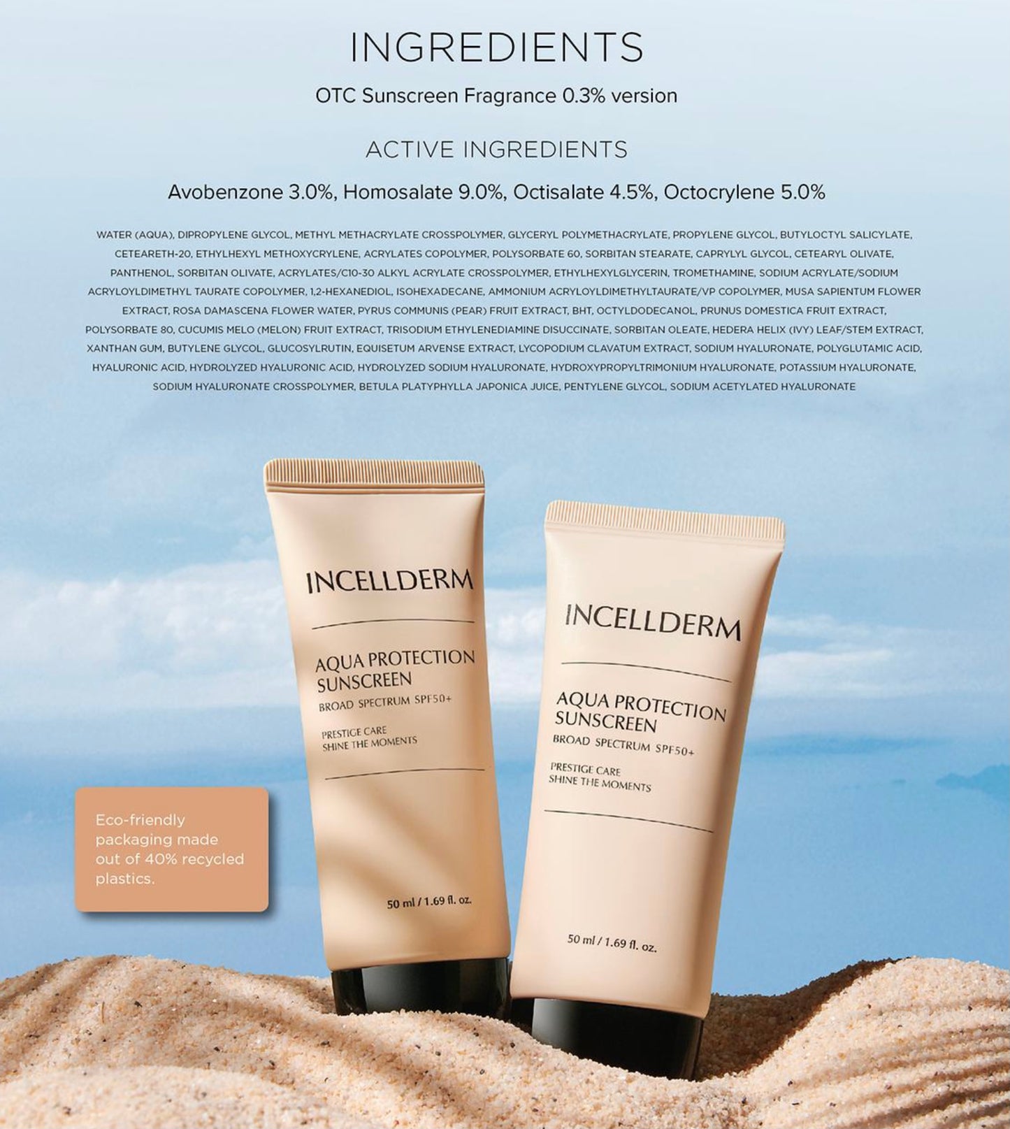 INCELLDERM AQUA PROTECTION SUNSCREEN