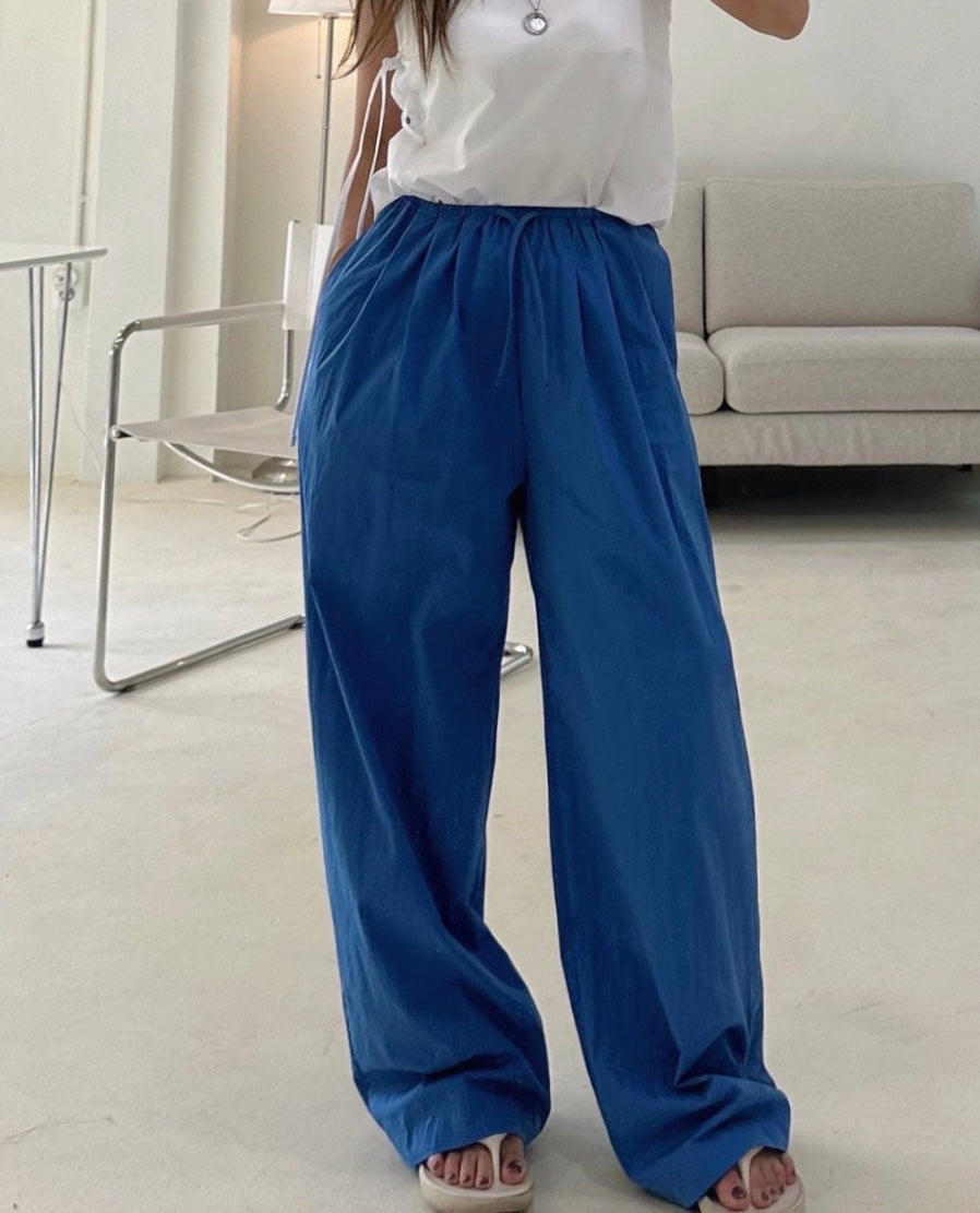 Nylon Wide Leg Leisure Slacks