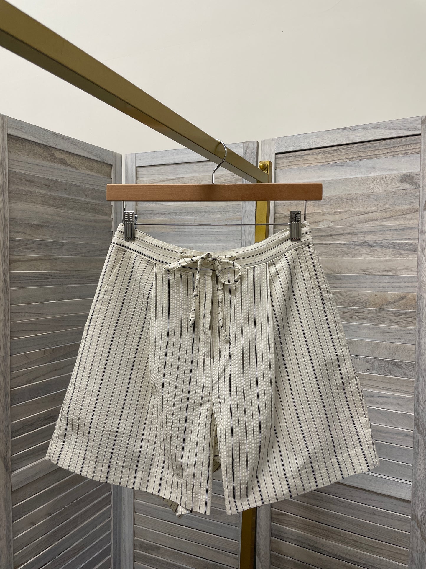 Seersucker Drawstring Shorts