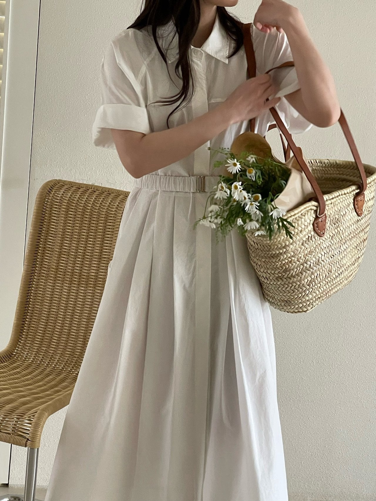 Belted Cotton Shirtdress