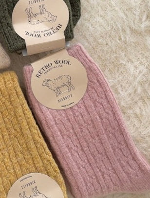 Retro Wool Cable Socks