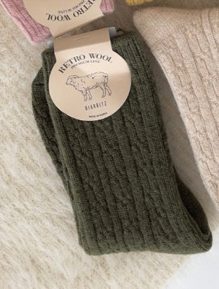 Retro Wool Cable Socks