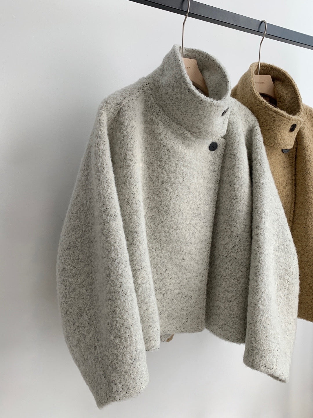 Baby Alpaca / Wool Boucle Short Coat