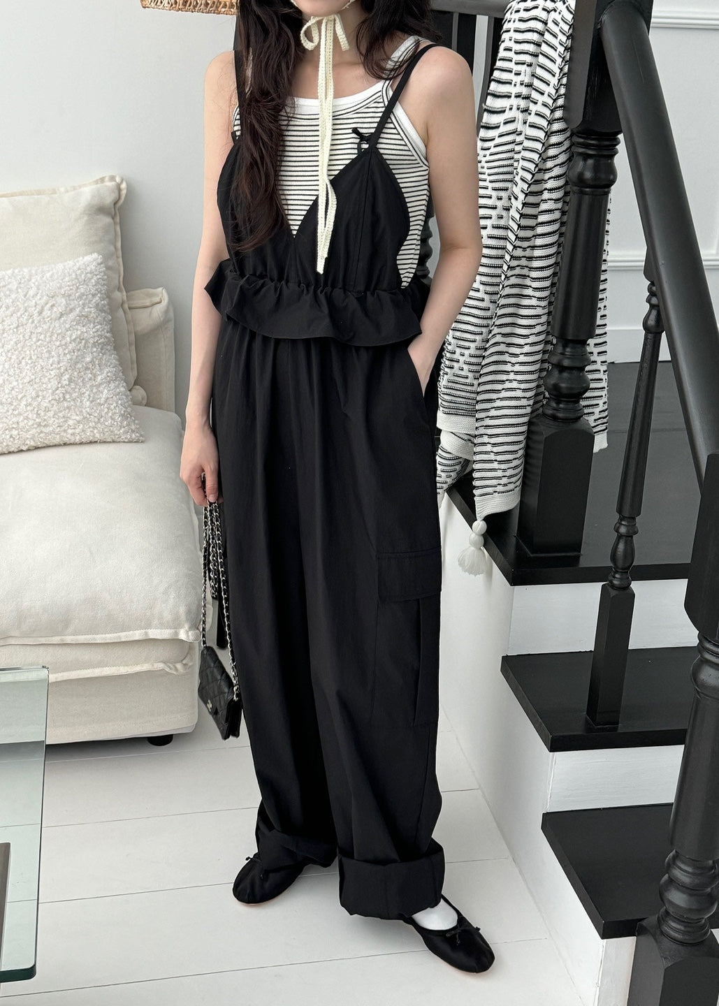 Nylon Cargo Jumpsuit