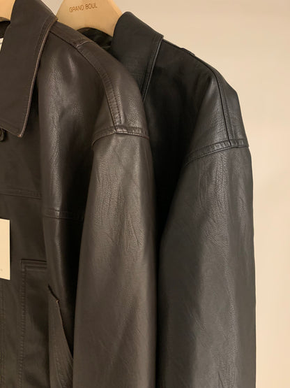 Vegan Leather Blouson Jacket