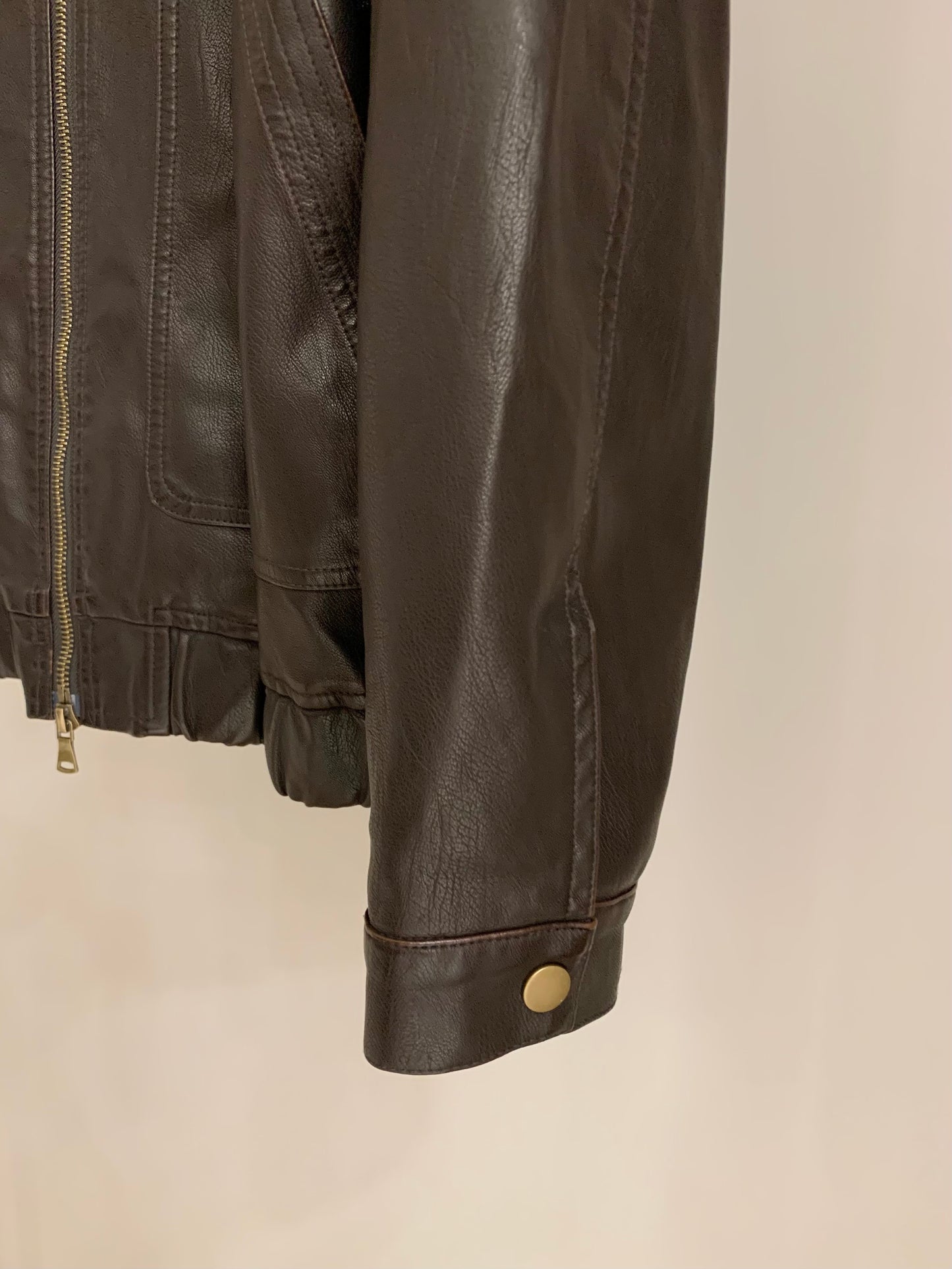 Vegan Leather Blouson Jacket