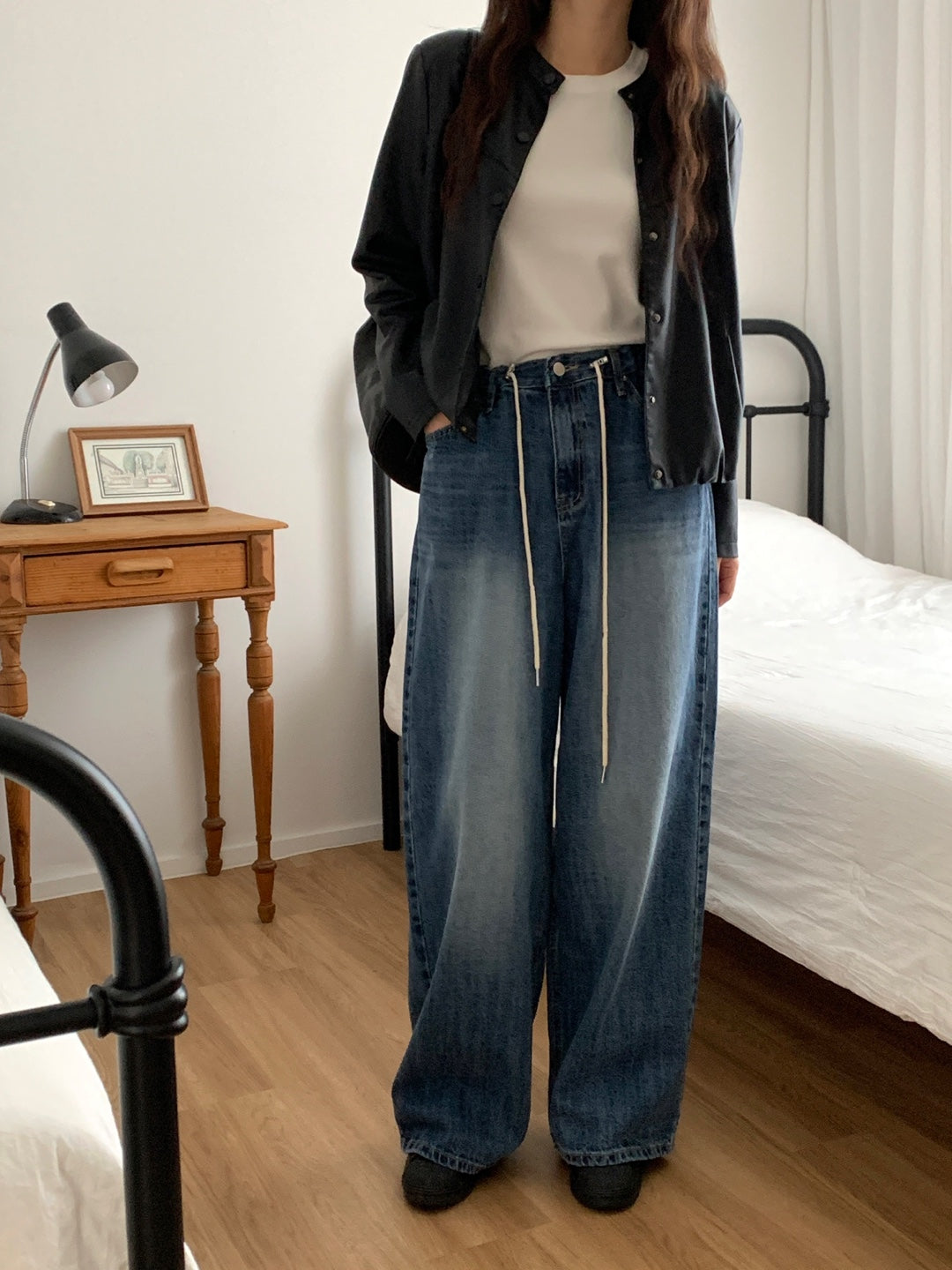 New Wide Denim Pants