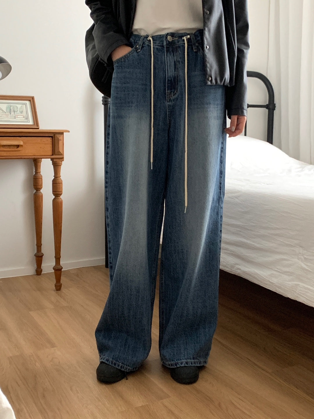 New Wide Denim Pants