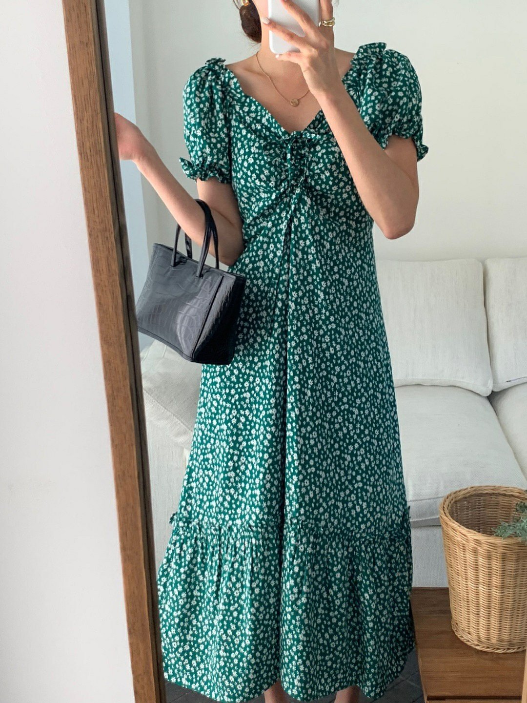 Floral Rayon Midi Dress