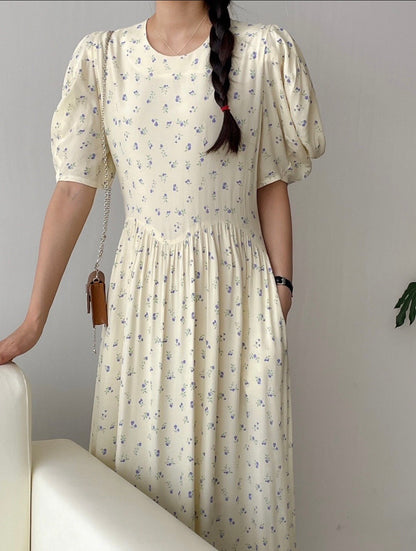 Floating Petals Rayon Maxi Dress