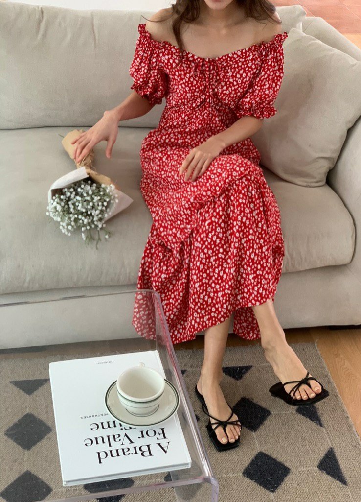 Floral Rayon Midi Dress