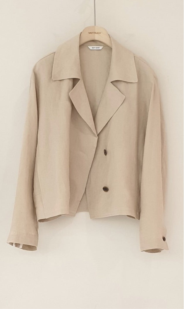 Cropped Linen Jacket