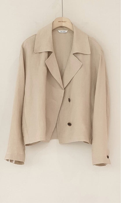 Cropped Linen Jacket