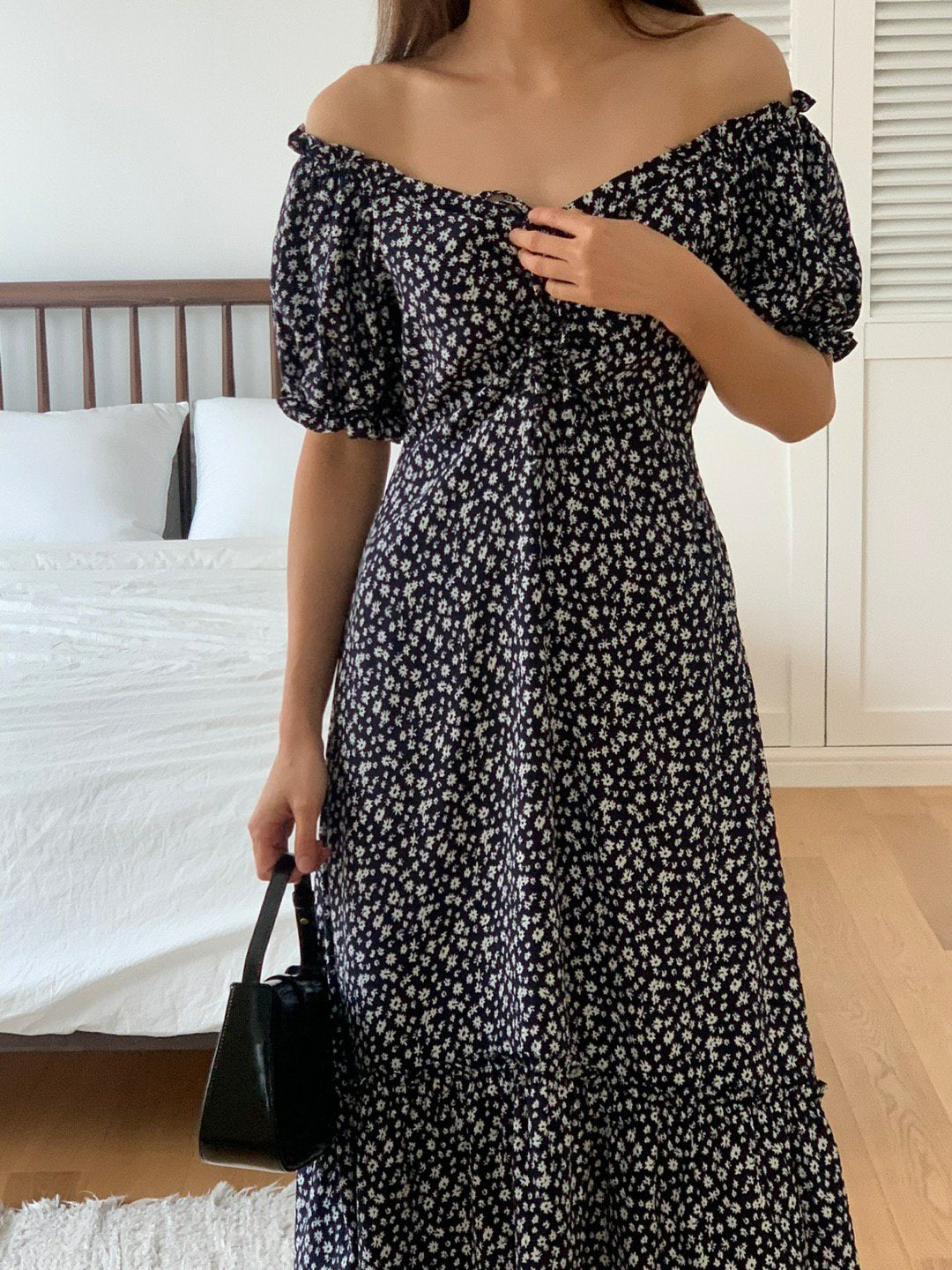 Floral Rayon Midi Dress