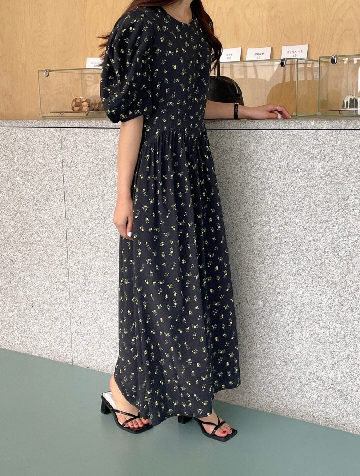 Floating Petals Rayon Maxi Dress