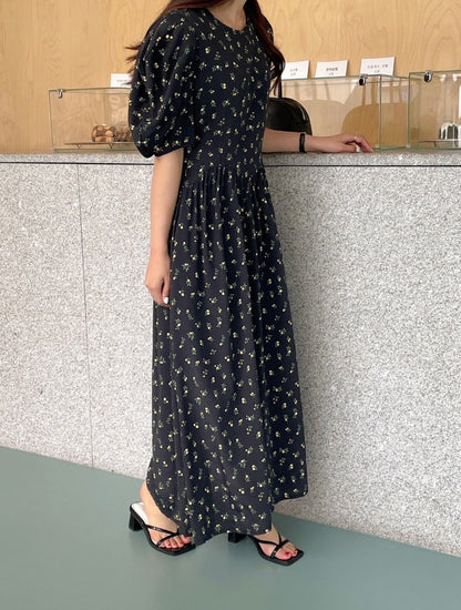 Floating Petals Rayon Maxi Dress