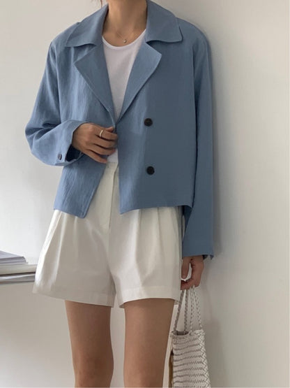 Cropped Linen Jacket