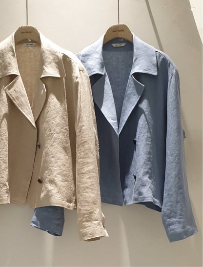 Cropped Linen Jacket