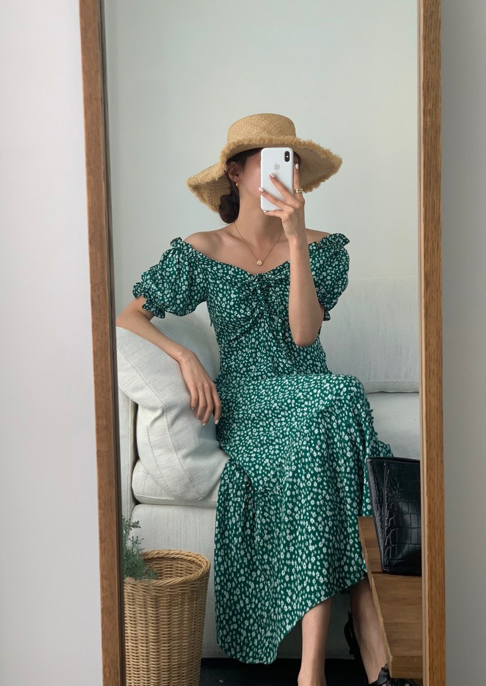 Floral Rayon Midi Dress