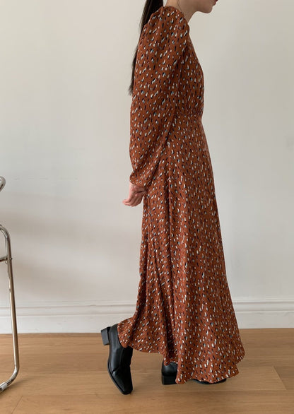 Cheetah Printed Midi Dress