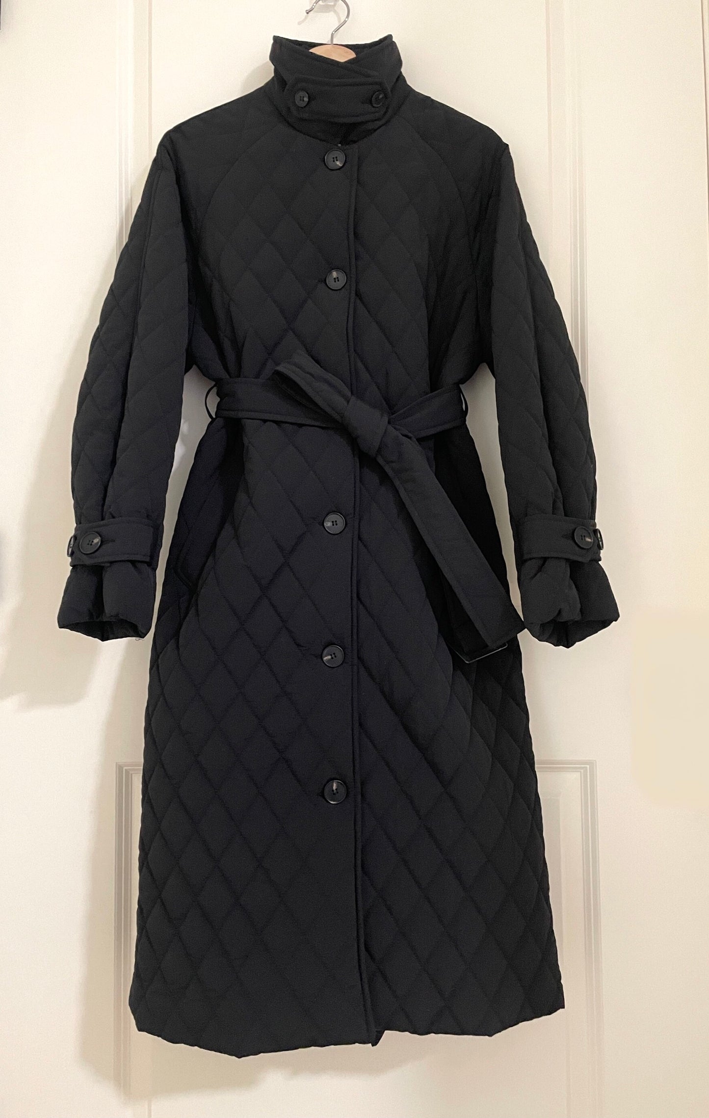 Quilted Nylon Trench Coat