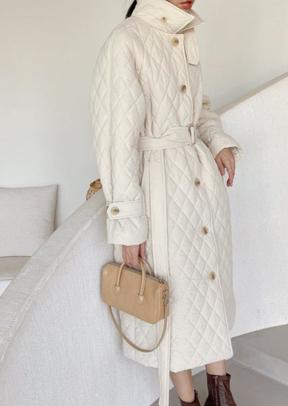 Quilted Nylon Trench Coat