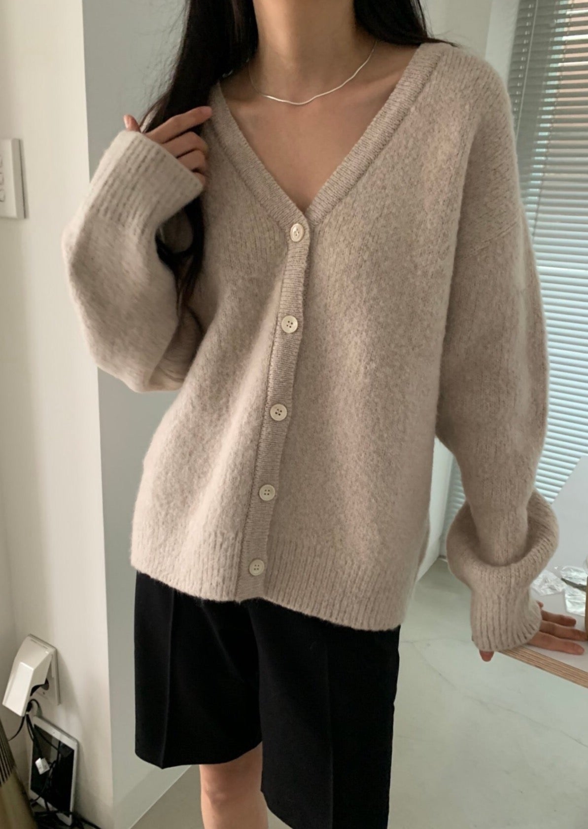 Brushed Wool / Alpaca Cardigan - Best Seller Reorder