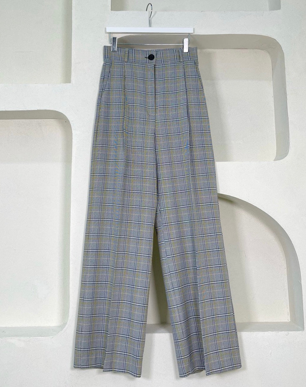 Lightweight Glen Check Slacks -Reorder