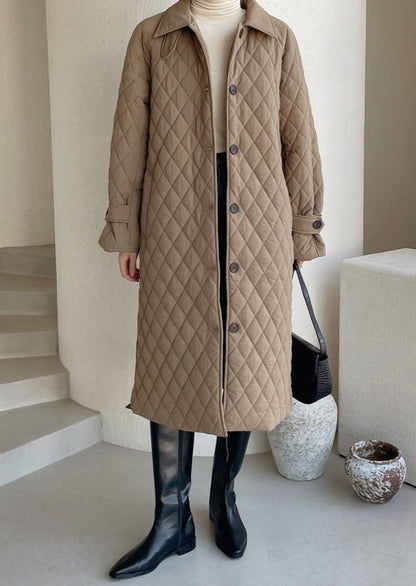 Quilted Nylon Trench Coat