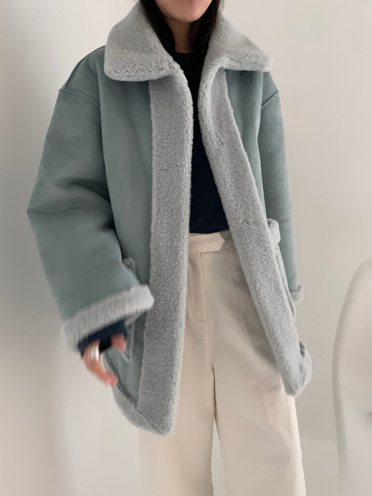 Reversible Eco Shearling coat