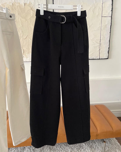 <Abi + Ari> Black Label Bio Washed Cotton Cargo Pants