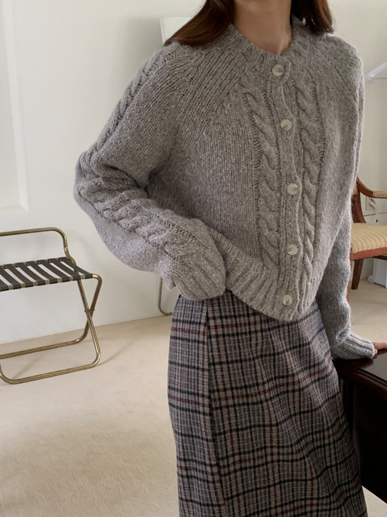 Mohair Cable Cardigan