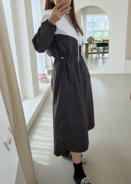 Colorblocked Hoodie Dress