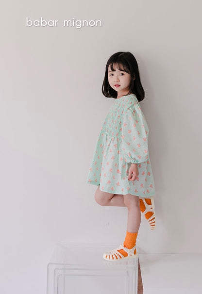 Smocked mini dress