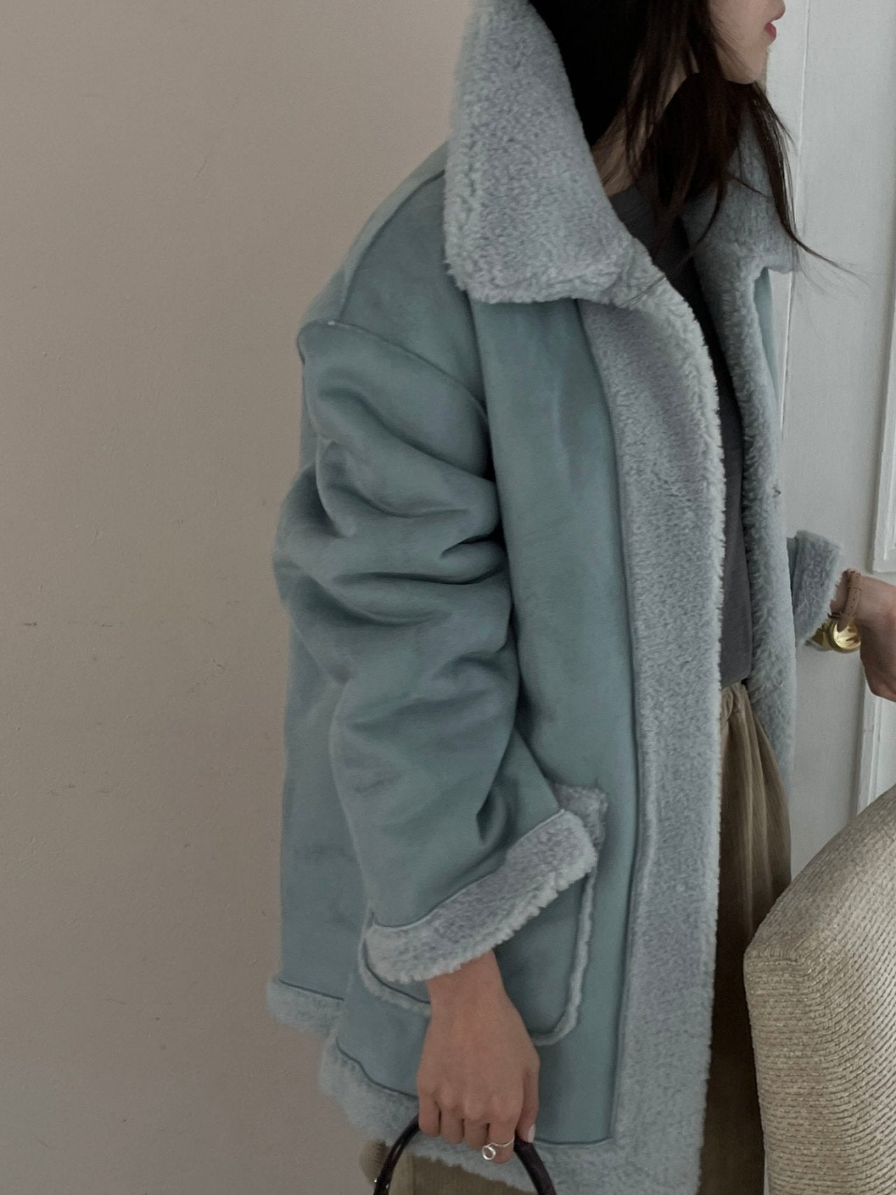 Reversible Eco Shearling coat