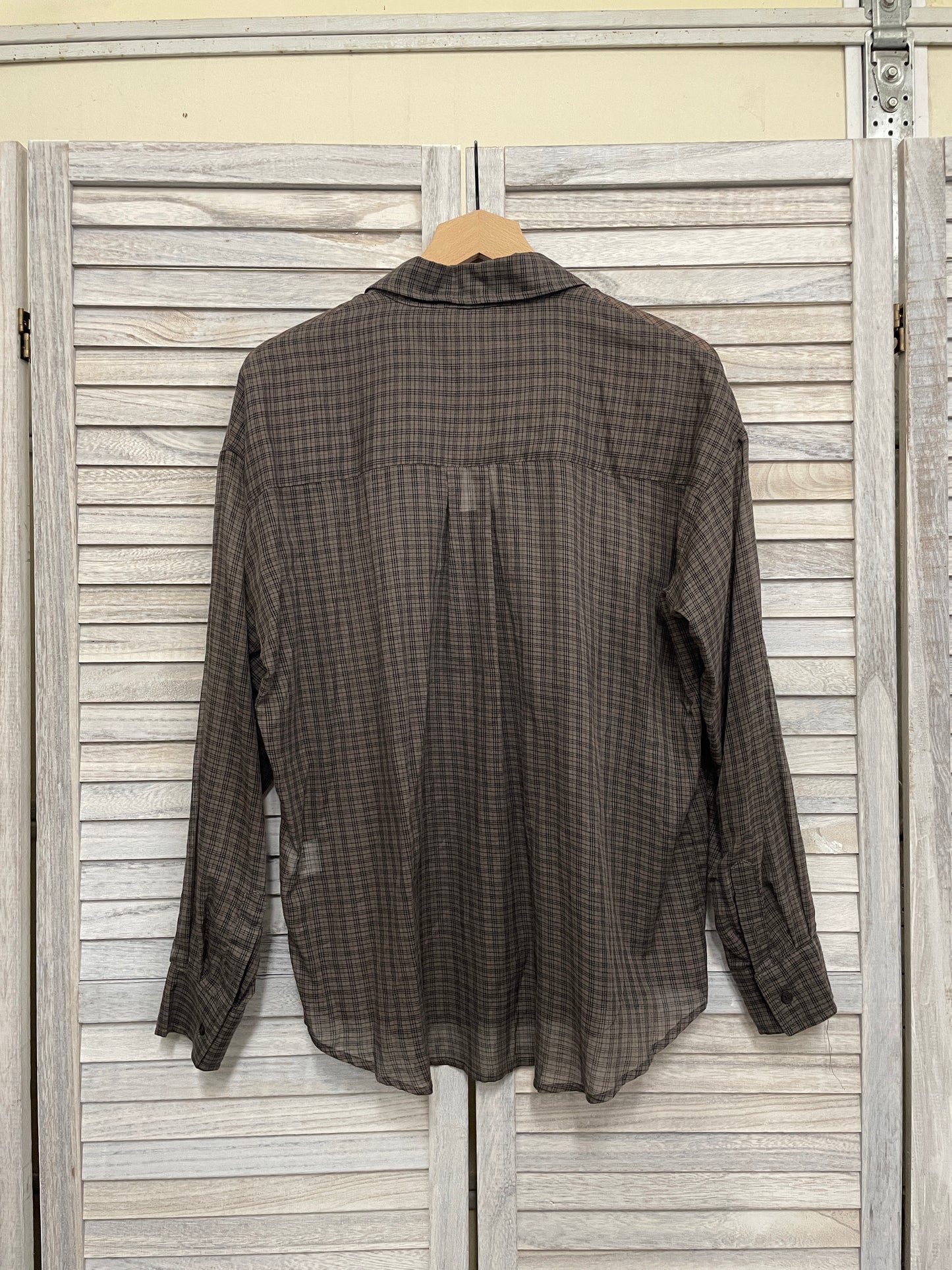 Cotton Voile Plaid Shirt