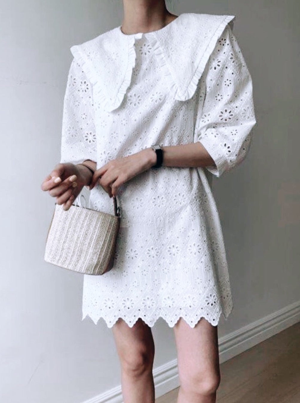 Sia Eyelet Mini Dress