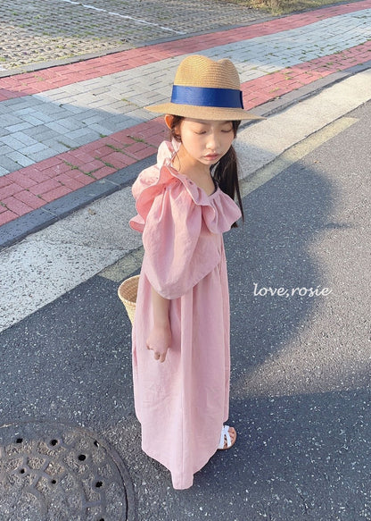 Linen Ruffled Jumpsuit - Kids