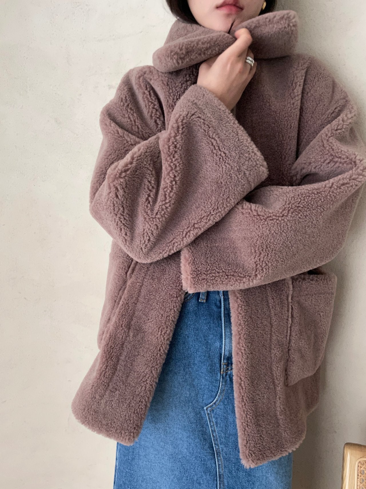 Reversible Eco Shearling coat