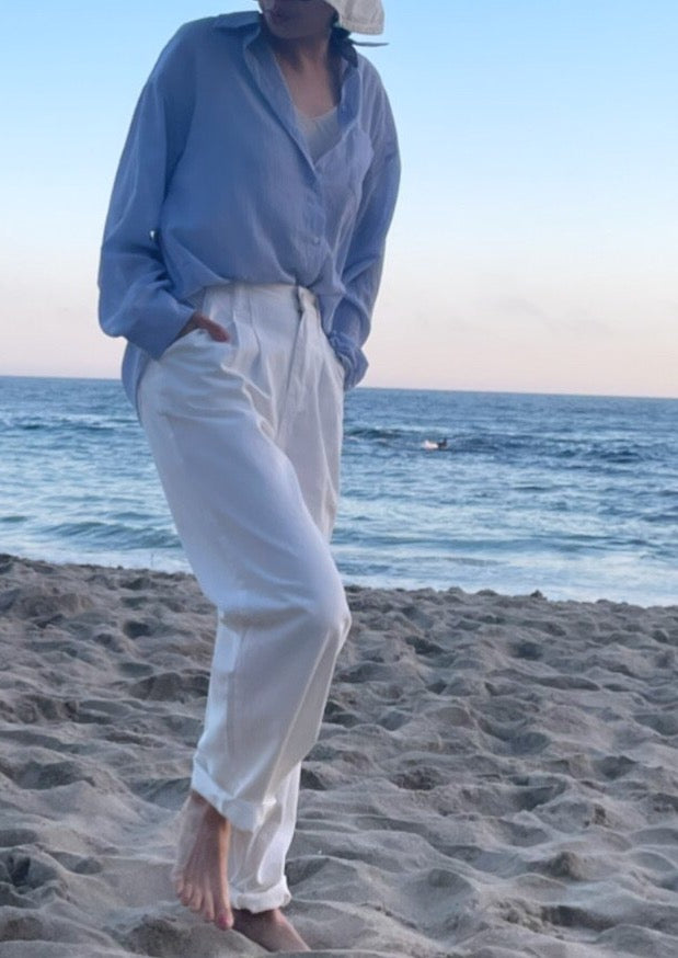 Summer Cotton Twill Pants -relaxed fit