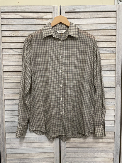 Cotton Voile Plaid Shirt