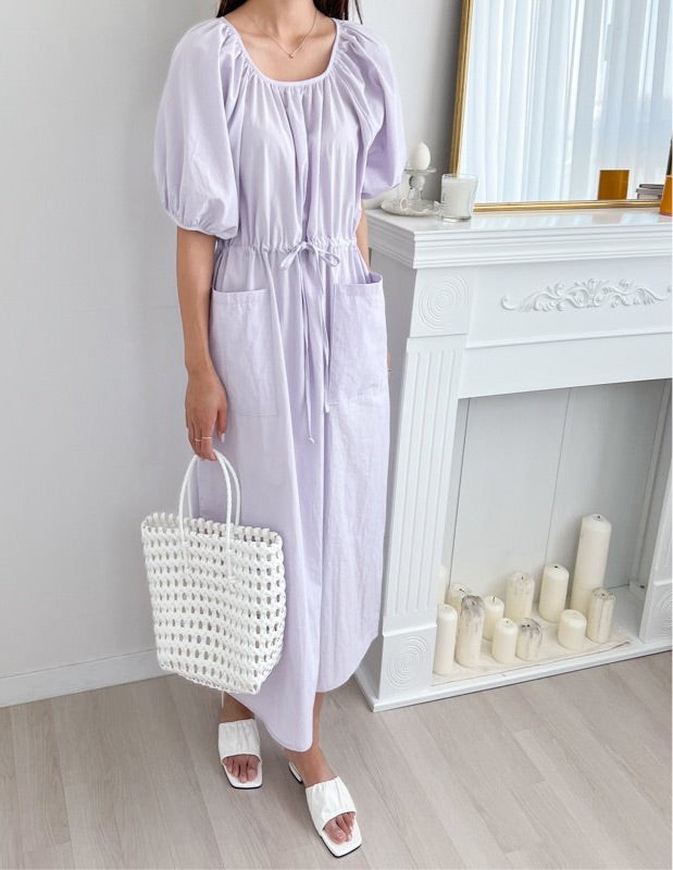 Patch Pocket Midi Dress