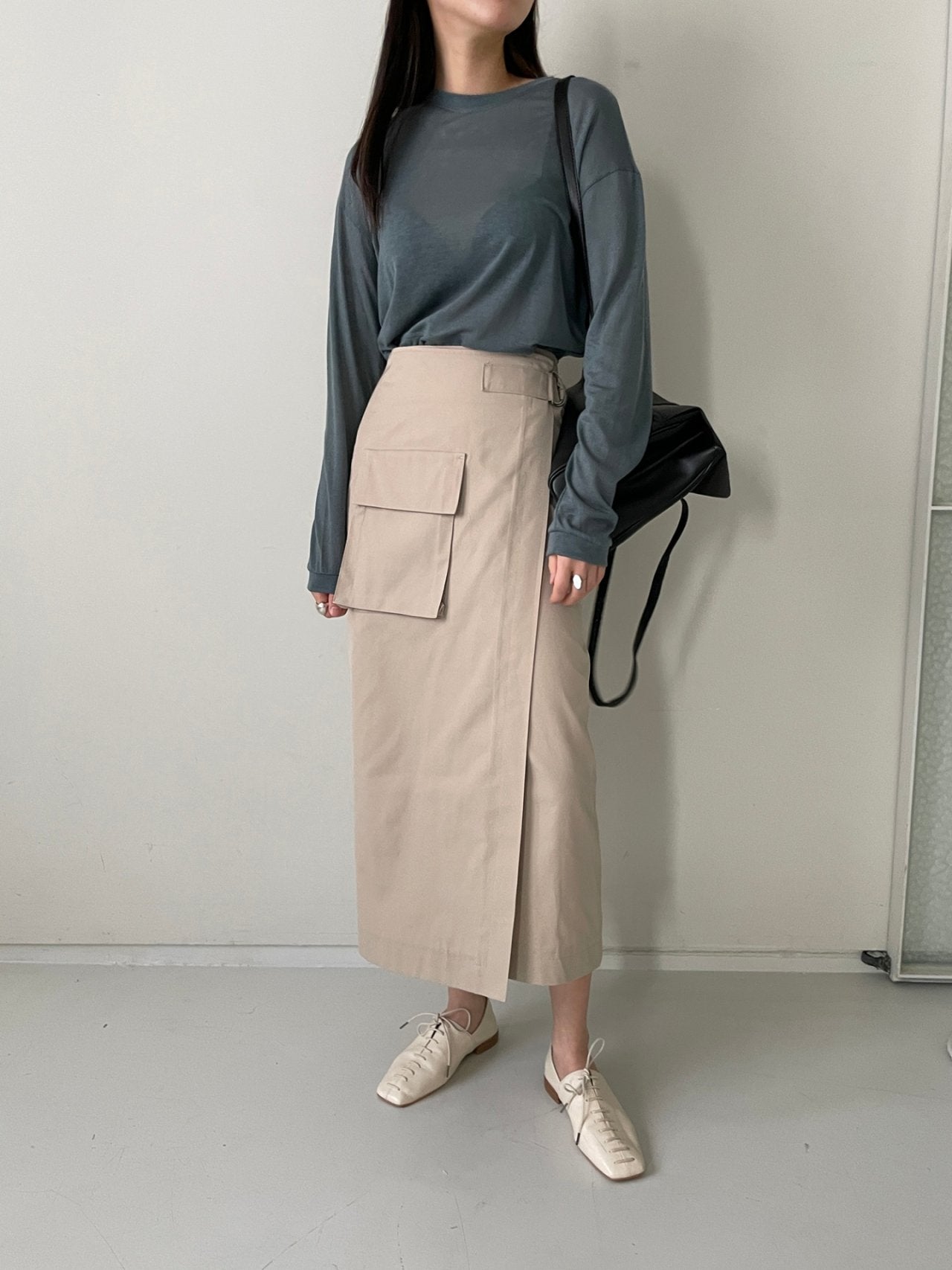 Cargo shop wrap skirt