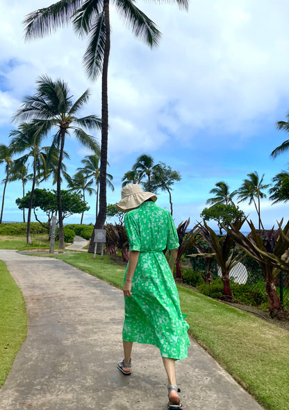 Sunflower Robe Shirt Dress - 1 left in Grass!