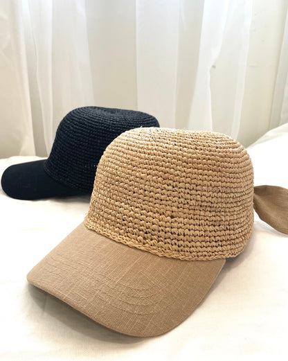 Raffia Ball Cap