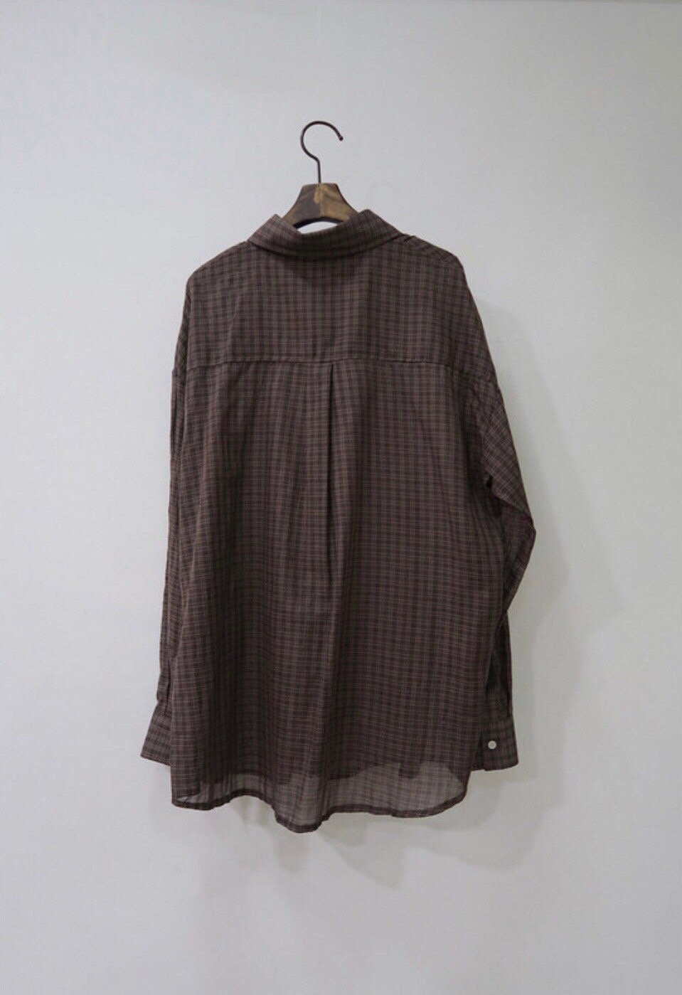 Cotton Voile Plaid Shirt