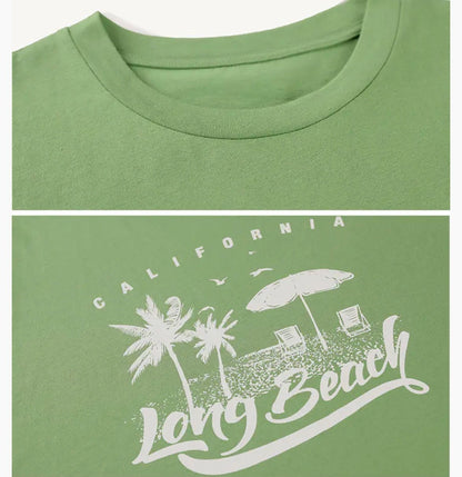 Long Beach Palm Maxi T-Shirt