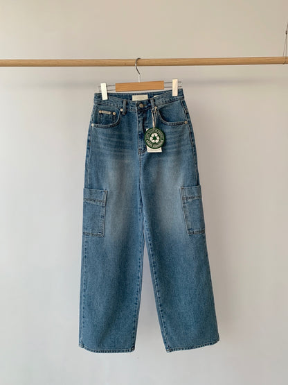 <Recycled>Cargo Wide Denim