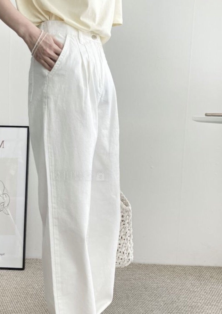 Summer Cotton Twill Pants -relaxed fit